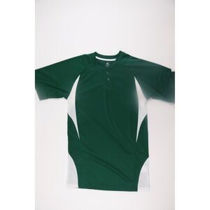 Champro Baseball Jersey Clutch Two Button Small Green White Athletic Team Sports